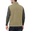 imageOutdoor Ventures Mens FullZip Lightweight Polar Fleece Vest Outerwear with 5 Pockets Warm Winter Sleeveless Jacket CasualLight Brown