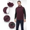 imageOutdoor Ventures Mens FullZip Lightweight Polar Fleece Vest Outerwear with 5 Pockets Warm Winter Sleeveless Jacket CasualWine
