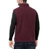 imageOutdoor Ventures Mens FullZip Lightweight Polar Fleece Vest Outerwear with 5 Pockets Warm Winter Sleeveless Jacket CasualWine