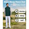 imageOutdoor Ventures Mens FullZip Polar Fleece Vest Outerwear Lightweight Warm Casual Sleeveless Jacket for Fall ampamp WinterDark Green
