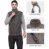 imageOutdoor Ventures Mens FullZip Polar Fleece Vest Outerwear Lightweight Warm Casual Sleeveless Jacket for Fall ampamp WinterDark Grey