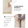 imageOutdoor Ventures Mens FullZip Polar Fleece Vest Outerwear Lightweight Warm Casual Sleeveless Jacket for Fall ampamp WinterMoonlight