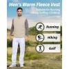 imageOutdoor Ventures Mens FullZip Polar Fleece Vest Outerwear Lightweight Warm Casual Sleeveless Jacket for Fall ampamp WinterMoonlight