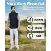 imageOutdoor Ventures Mens FullZip Polar Fleece Vest Outerwear Lightweight Warm Casual Sleeveless Jacket for Fall ampamp WinterNavy