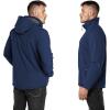 imageOutdoor Ventures Mens Lightweight Softshell Jacket Fleece Lined Hooded Water Resistant Winter Hiking Windbreaker JacketsBlueremovable Hood