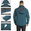 imageOutdoor Ventures Mens Lightweight Softshell Jacket Fleece Lined Hooded Water Resistant Winter Hiking Windbreaker JacketsCadet Blueremovable Hood