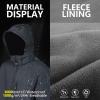 imageOutdoor Ventures Mens Lightweight Softshell Jacket Fleece Lined Hooded Water Resistant Winter Hiking Windbreaker JacketsDimgrey Removable Hood