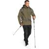 imageOutdoor Ventures Mens Lightweight Softshell Jacket Fleece Lined Hooded Water Resistant Winter Hiking Windbreaker JacketsStone Green Removable Hood