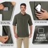 imageOutdoor Ventures Mens Long Sleeve Hiking Shirt UPF 50 UV Sun Protection Shirt Cooling Quick Dry for Travel Fishing SafariGreen