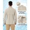 imageOutdoor Ventures Mens Long Sleeve Hiking Shirt UPF 50 UV Sun Protection Shirt Cooling Quick Dry for Travel Fishing SafariKhaki