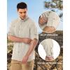 imageOutdoor Ventures Mens Long Sleeve Hiking Shirt UPF 50 UV Sun Protection Shirt Cooling Quick Dry for Travel Fishing SafariKhaki