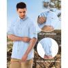 imageOutdoor Ventures Mens Long Sleeve Hiking Shirt UPF 50 UV Sun Protection Shirt Cooling Quick Dry for Travel Fishing SafariLight Blue