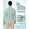 imageOutdoor Ventures Mens Long Sleeve Hiking Shirt UPF 50 UV Sun Protection Shirt Cooling Quick Dry for Travel Fishing SafariMint Green