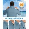 imageOutdoor Ventures Mens Long Sleeve Hiking Shirt UPF 50 UV Sun Protection Shirt Cooling Quick Dry for Travel Fishing SafariOcean Blue