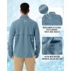imageOutdoor Ventures Mens Long Sleeve Hiking Shirt UPF 50 UV Sun Protection Shirt Cooling Quick Dry for Travel Fishing SafariOcean Blue