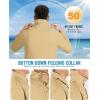 imageOutdoor Ventures Mens Long Sleeve Hiking Shirt UPF 50 UV Sun Protection Shirt Cooling Quick Dry for Travel Fishing SafariSandy Brown