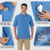 imageOutdoor Ventures Mens Long Sleeve Hiking Shirt UPF 50 UV Sun Protection Shirt Cooling Quick Dry for Travel Fishing SafariSea Blue