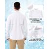 imageOutdoor Ventures Mens Long Sleeve Hiking Shirt UPF 50 UV Sun Protection Shirt Cooling Quick Dry for Travel Fishing SafariWhite