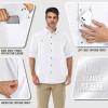 imageOutdoor Ventures Mens Long Sleeve Hiking Shirt UPF 50 UV Sun Protection Shirt Cooling Quick Dry for Travel Fishing SafariWhite