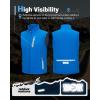 imageOutdoor Ventures Mens Windproof Softshell Vest Outerwear Lightweight Sleeveless Jacket for Running Golf Hiking TravelBright Blue
