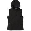 imageOutdoor Ventures Womens Hooded Lightweight Softshell Vest Windproof Fleece Lined Sleeveless Jacket for Golf Running TravelBlack