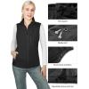 imageOutdoor Ventures Womens Hooded Lightweight Softshell Vest Windproof Fleece Lined Sleeveless Jacket for Golf Running TravelBlack