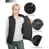 imageOutdoor Ventures Womens Hooded Lightweight Softshell Vest Windproof Fleece Lined Sleeveless Jacket for Golf Running TravelBlack