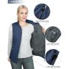 imageOutdoor Ventures Womens Hooded Lightweight Softshell Vest Windproof Fleece Lined Sleeveless Jacket for Golf Running TravelBlue