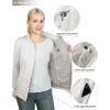 imageOutdoor Ventures Womens Hooded Lightweight Softshell Vest Windproof Fleece Lined Sleeveless Jacket for Golf Running TravelIvory