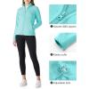 imageOutdoor Ventures Womens Lightweight Warm Zip Up LongSleeve Soft Polar Fleece Jacket for Fall WinterAqua Blue