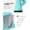 imageOutdoor Ventures Womens Lightweight Warm Zip Up LongSleeve Soft Polar Fleece Jacket for Fall WinterAqua Blue