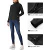 imageOutdoor Ventures Womens Lightweight Warm Zip Up LongSleeve Soft Polar Fleece Jacket for Fall WinterBlack