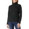 imageOutdoor Ventures Womens Lightweight Warm Zip Up LongSleeve Soft Polar Fleece Jacket for Fall WinterBlack