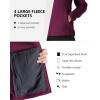 imageOutdoor Ventures Womens Lightweight Warm Zip Up LongSleeve Soft Polar Fleece Jacket for Fall WinterDark Fuchsia