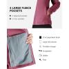 imageOutdoor Ventures Womens Lightweight Warm Zip Up LongSleeve Soft Polar Fleece Jacket for Fall WinterDusty Rose