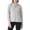 imageOutdoor Ventures Womens Lightweight Warm Zip Up LongSleeve Soft Polar Fleece Jacket for Fall WinterLight Grey Heather