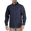 imageOutdoor Ventures Mens Long Sleeve Hiking Shirt UPF 50 UV Sun Protection Shirt Cooling Quick Dry for Travel Fishing SafariNavy