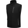 imageOutdoor Ventures Mens Windproof Softshell Vest Outerwear Lightweight Sleeveless Jacket for Running Golf Hiking TravelBlack