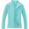 imageOutdoor Ventures Womens Lightweight Warm Zip Up LongSleeve Soft Polar Fleece Jacket for Fall WinterAqua Blue