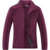 imageOutdoor Ventures Womens Lightweight Warm Zip Up LongSleeve Soft Polar Fleece Jacket for Fall WinterDark Fuchsia