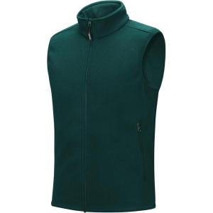 imageOutdoor Ventures Mens FullZip Polar Fleece Vest Outerwear Lightweight Warm Casual Sleeveless Jacket for Fall ampamp WinterDark Green