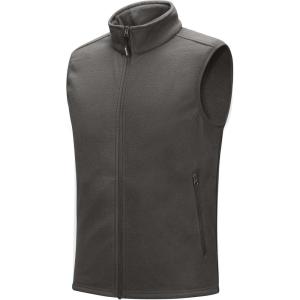 imageOutdoor Ventures Mens FullZip Polar Fleece Vest Outerwear Lightweight Warm Casual Sleeveless Jacket for Fall ampamp WinterDark Grey