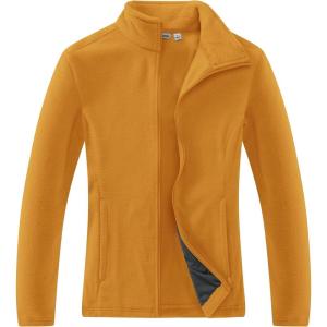 imageOutdoor Ventures Womens Lightweight Warm Zip Up LongSleeve Soft Polar Fleece Jacket for Fall WinterGinger
