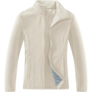 imageOutdoor Ventures Womens Lightweight Warm Zip Up LongSleeve Soft Polar Fleece Jacket for Fall WinterMoonlight