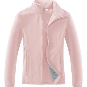 imageOutdoor Ventures Womens Lightweight Warm Zip Up LongSleeve Soft Polar Fleece Jacket for Fall WinterPink