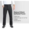 imageOutdoor Ventures Mens Lite Waterproof Windproof Fleece Lined Warm Hiking Ski Snow Pants ExpandableWaistBlack Natural Waist