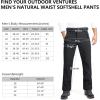 imageOutdoor Ventures Mens Lite Waterproof Windproof Fleece Lined Warm Hiking Ski Snow Pants ExpandableWaistBlack Natural Waist