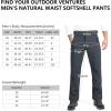 imageOutdoor Ventures Mens Lite Waterproof Windproof Fleece Lined Warm Hiking Ski Snow Pants ExpandableWaistDim Grey Natural Waist