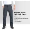 imageOutdoor Ventures Mens Lite Waterproof Windproof Fleece Lined Warm Hiking Ski Snow Pants ExpandableWaistDim Grey Natural Waist