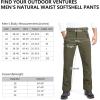 imageOutdoor Ventures Mens Lite Waterproof Windproof Fleece Lined Warm Hiking Ski Snow Pants ExpandableWaistOlive Green New